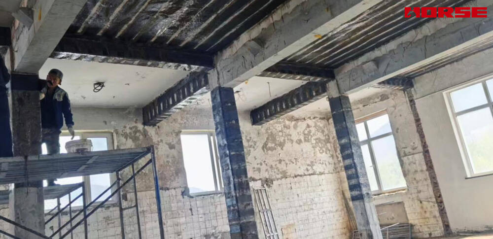 Carbon Fiber for Seismic Upgrade of a Bank Building