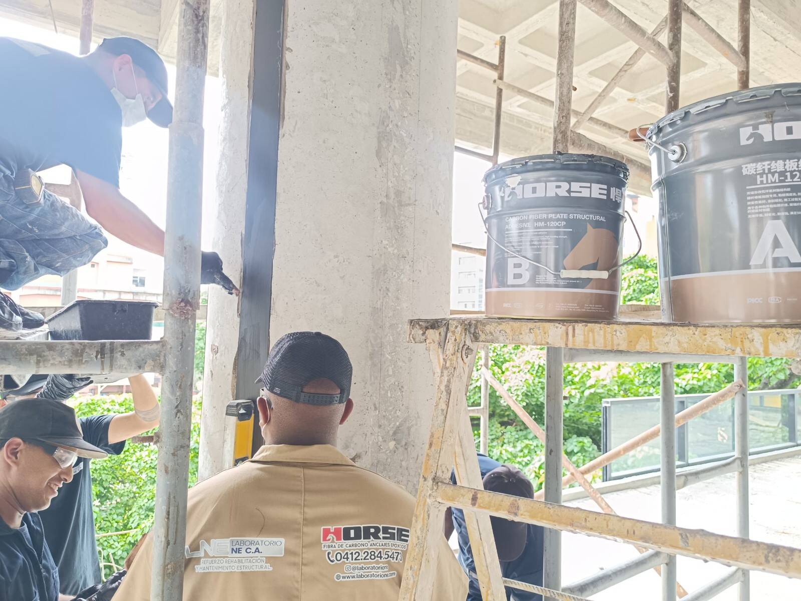Carbon Fiber Laminate Uses in Column Structural Repair