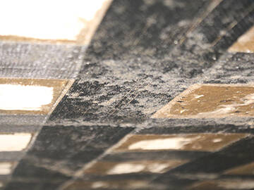 Repair of roof cracks with carbon fiber fabric