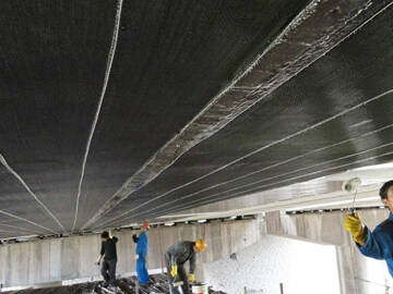 Affixing Carbon Fiber Reinforced Polymer Sheet in Bridge Reinforcement