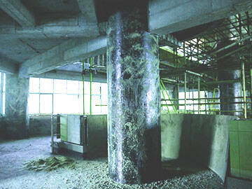 column strengthening with carbon fabric