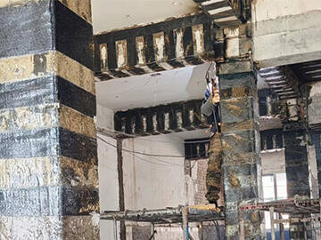 Carbon Fiber for Seismic Upgrade of a Bank Building